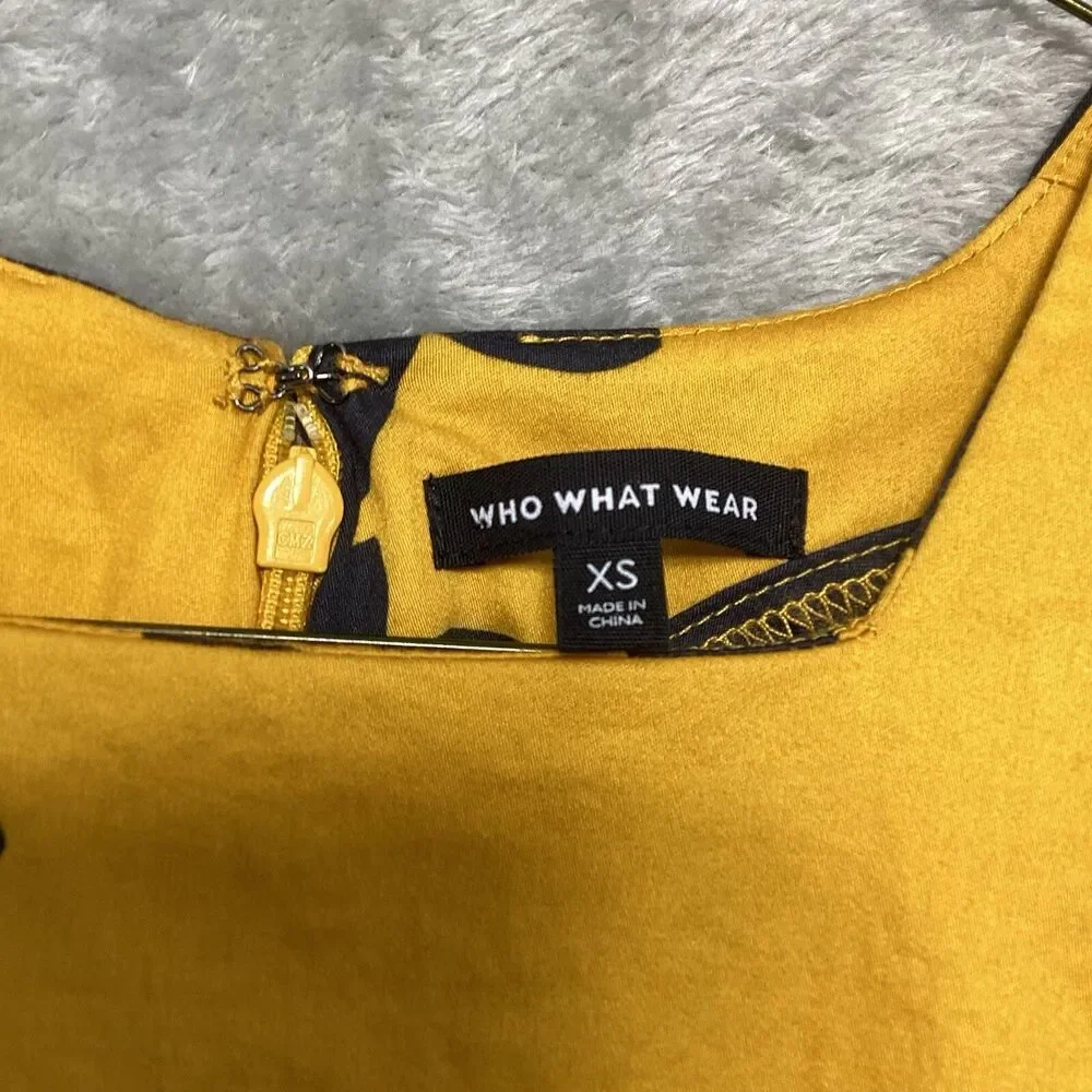 Who What Wear Dress Women's XS Midi Fit & Flare Floral Bell Sleeve Casual Summer - Picture 4 of 10